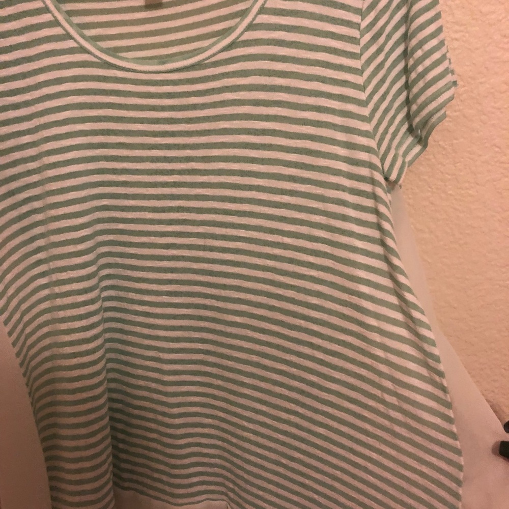 Mint Striped Blouse - image 2